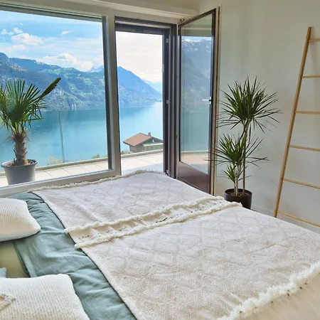 Dreamview Retreat - Breathtaking Lake Views Krattigen Exterior photo